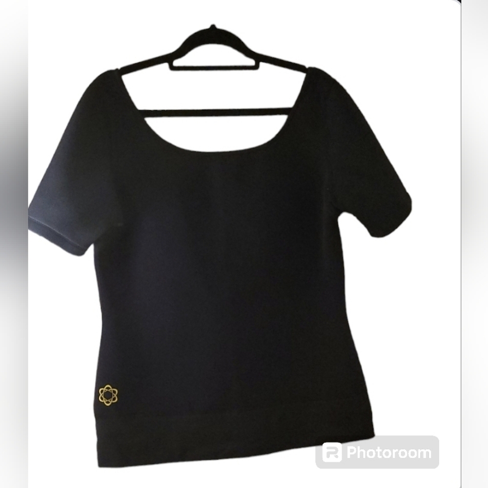 Zaggora Womens Neoprene Scuba Top Black Celu-lite  Technology Plus Size XXL